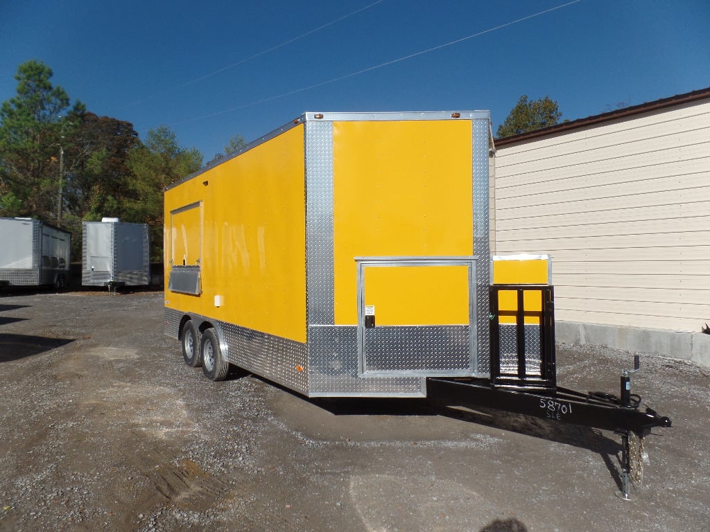 8.5' x 16' Yellow Event Concession Food Trailer