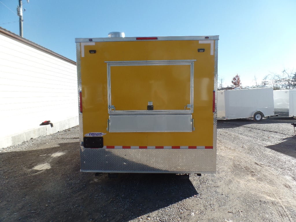 8.5' x 16' Yellow Event Concession Food Trailer