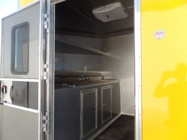 8.5' x 16' Yellow Event Concession Food Trailer