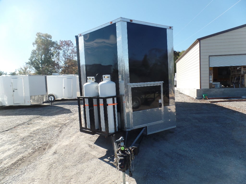 8.5' x 30' Black Pizza Concession Trailer With Appliances