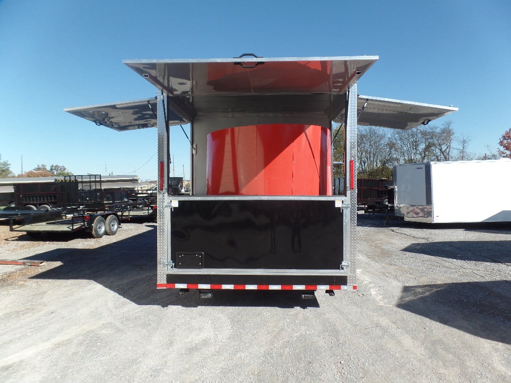 8.5' x 30' Black Pizza Concession Trailer With Appliances