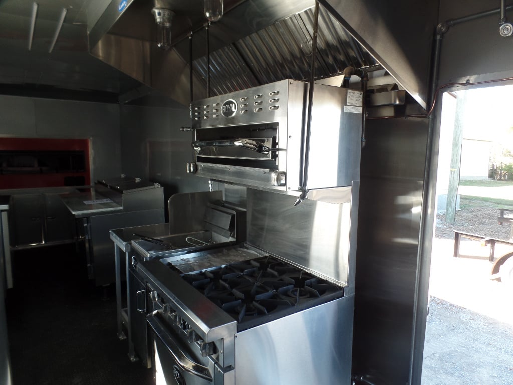 8.5' x 30' Black Pizza Concession Trailer With Appliances