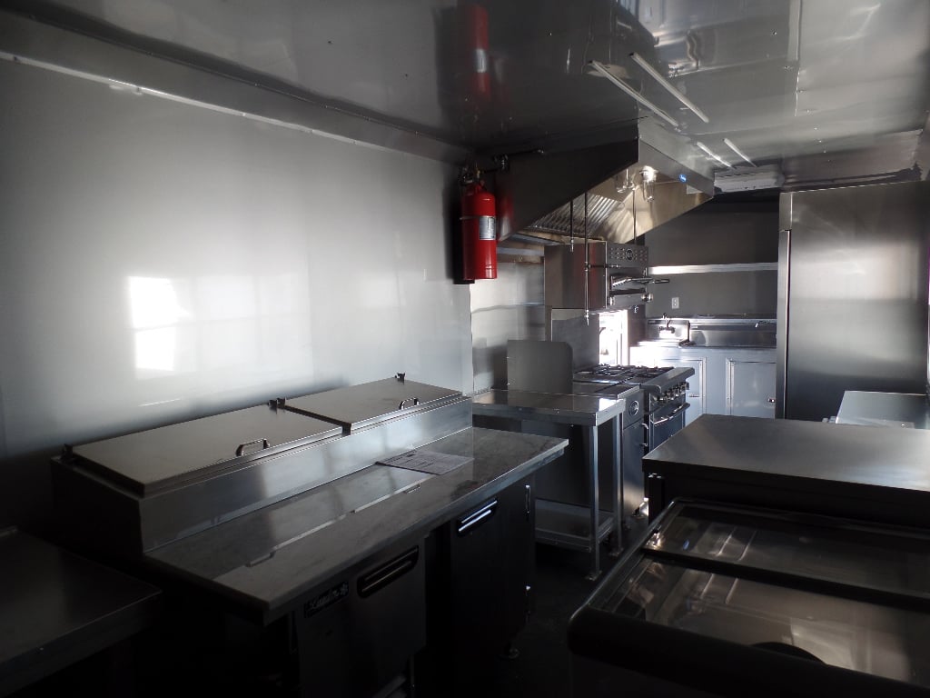 8.5' x 30' Black Pizza Concession Trailer With Appliances