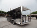 8.5' x 20' Concession Food Trailer Black BBQ Event