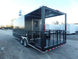 8.5' x 22' Charcoal Grey Porch Style Concession Food Trailer With Appliances