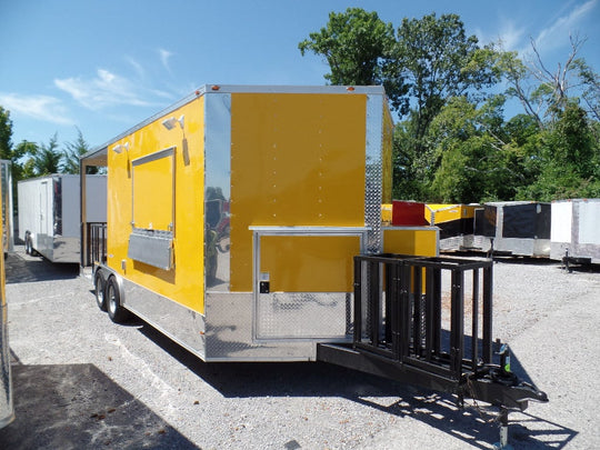 8.5' x 20' Concession Food Trailer Yellow Event Catering