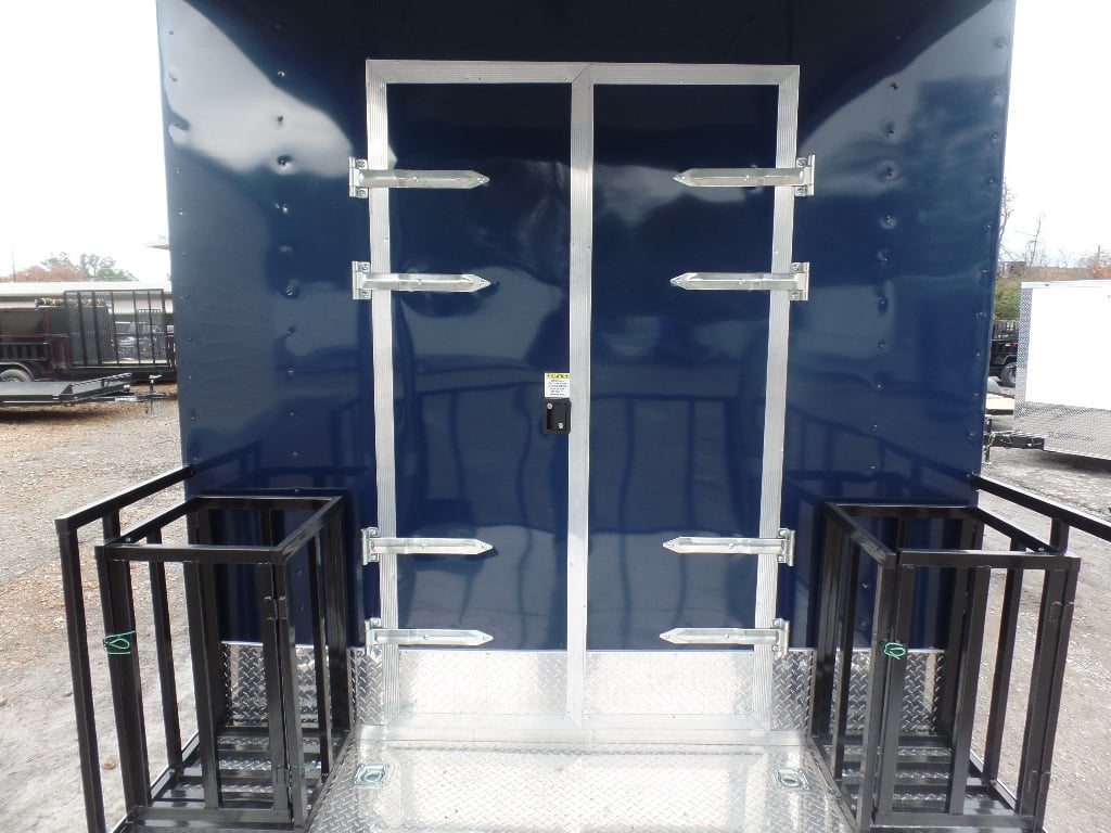 8.5' x 48' Indigo Blue Gooseneck Concession Food Event Trailer