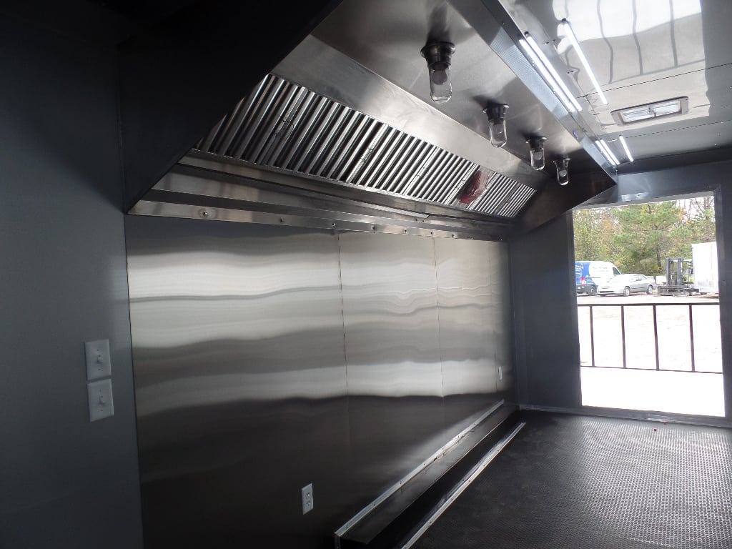 8.5' x 48' Indigo Blue Gooseneck Concession Food Event Trailer