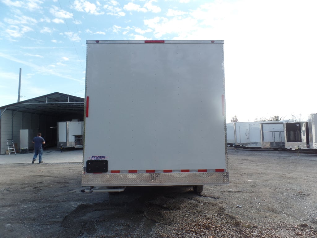 8.5' x 24' White Deck Over Concession Food Trailer