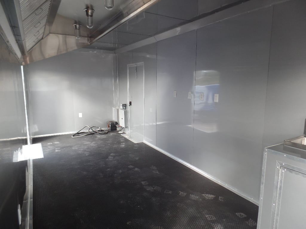 8.5' x 24' White Deck Over Concession Food Trailer