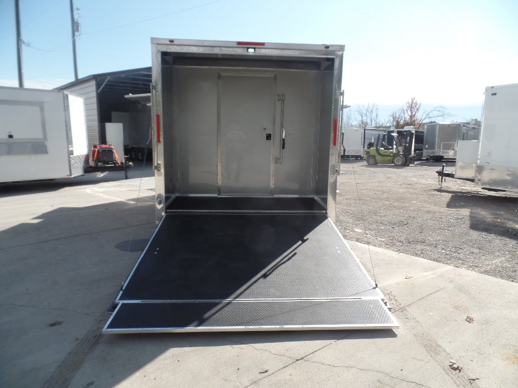 8.5' x 20' White Mobile Office Concession Trailer