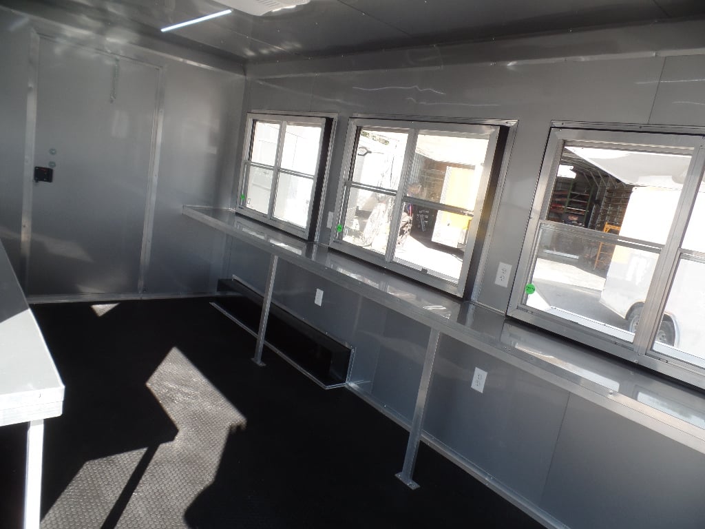 8.5' x 20' White Mobile Office Concession Trailer