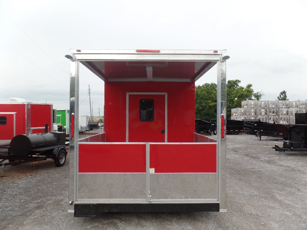 8.5' x 26' Concession Food Trailer Red Event Catering