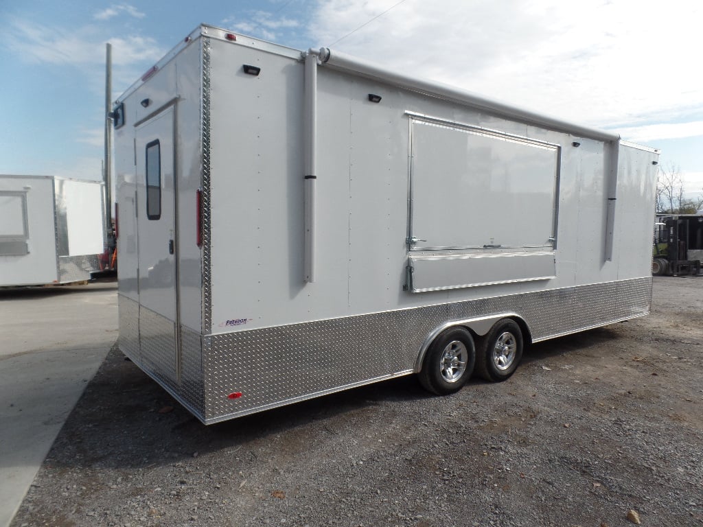 8.5' x 24' White Concession Food Event Trailer