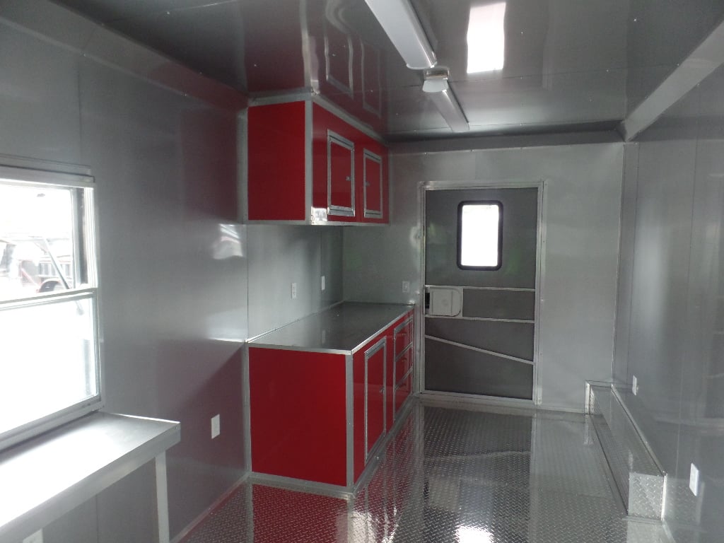 8.5' x 26' Concession Food Trailer Red Event Catering