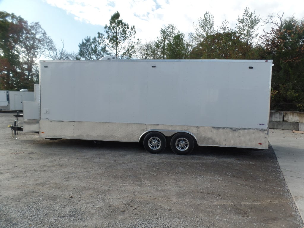 8.5' x 24' White Concession Food Event Trailer