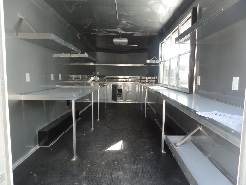 8.5' x 24' White Concession Food Event Trailer