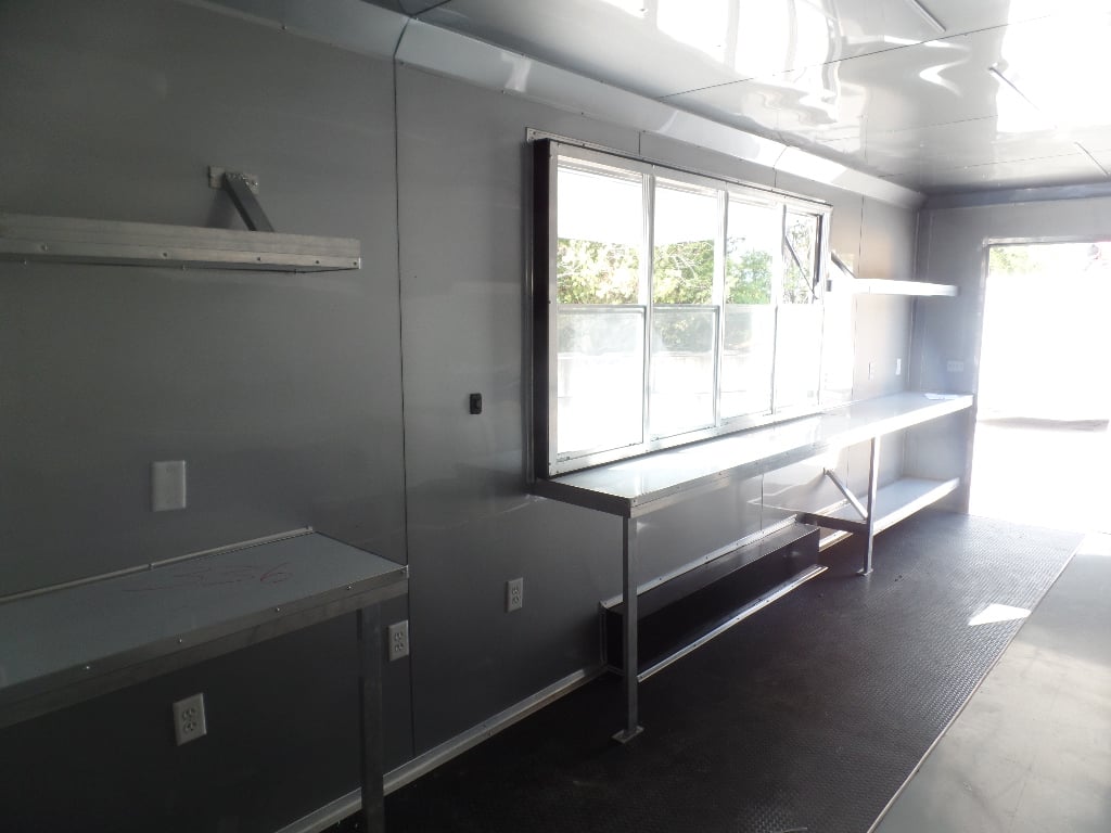 8.5' x 24' White Concession Food Event Trailer