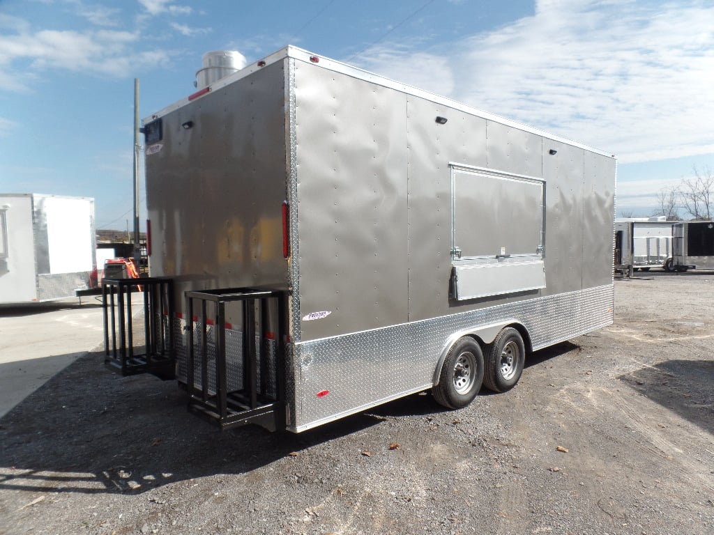 8.5' x 20' Light Pewter Vending Concession Food Trailer