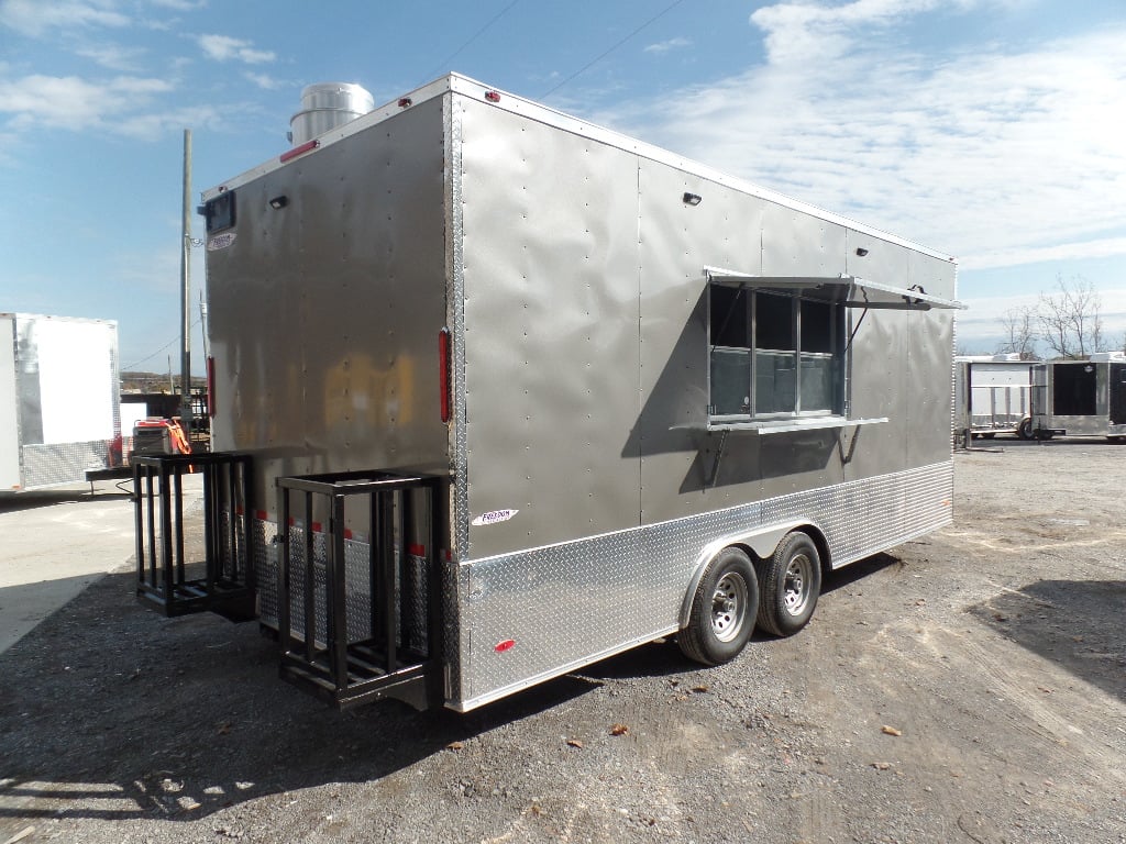 8.5' x 20' Light Pewter Vending Concession Food Trailer