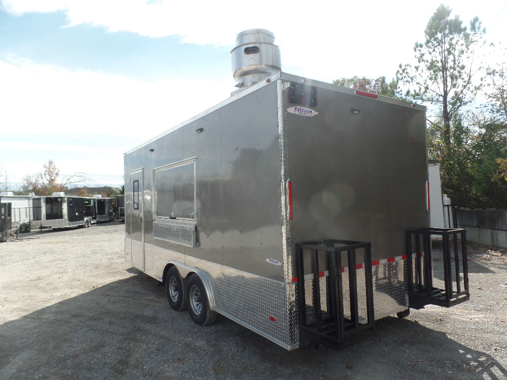 8.5' x 20' Light Pewter Vending Concession Food Trailer