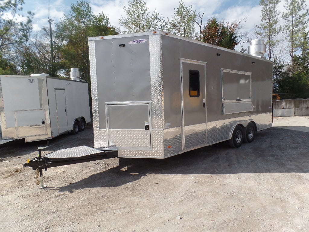 8.5' x 20' Light Pewter Vending Concession Food Trailer