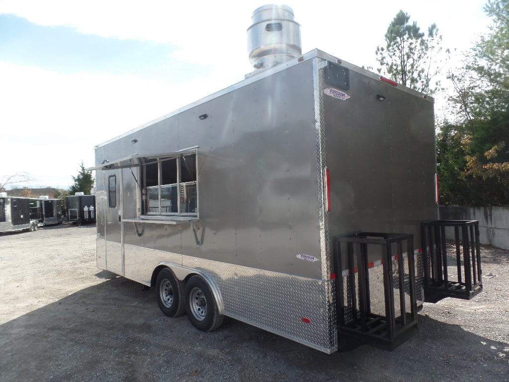 8.5' x 20' Light Pewter Vending Concession Food Trailer