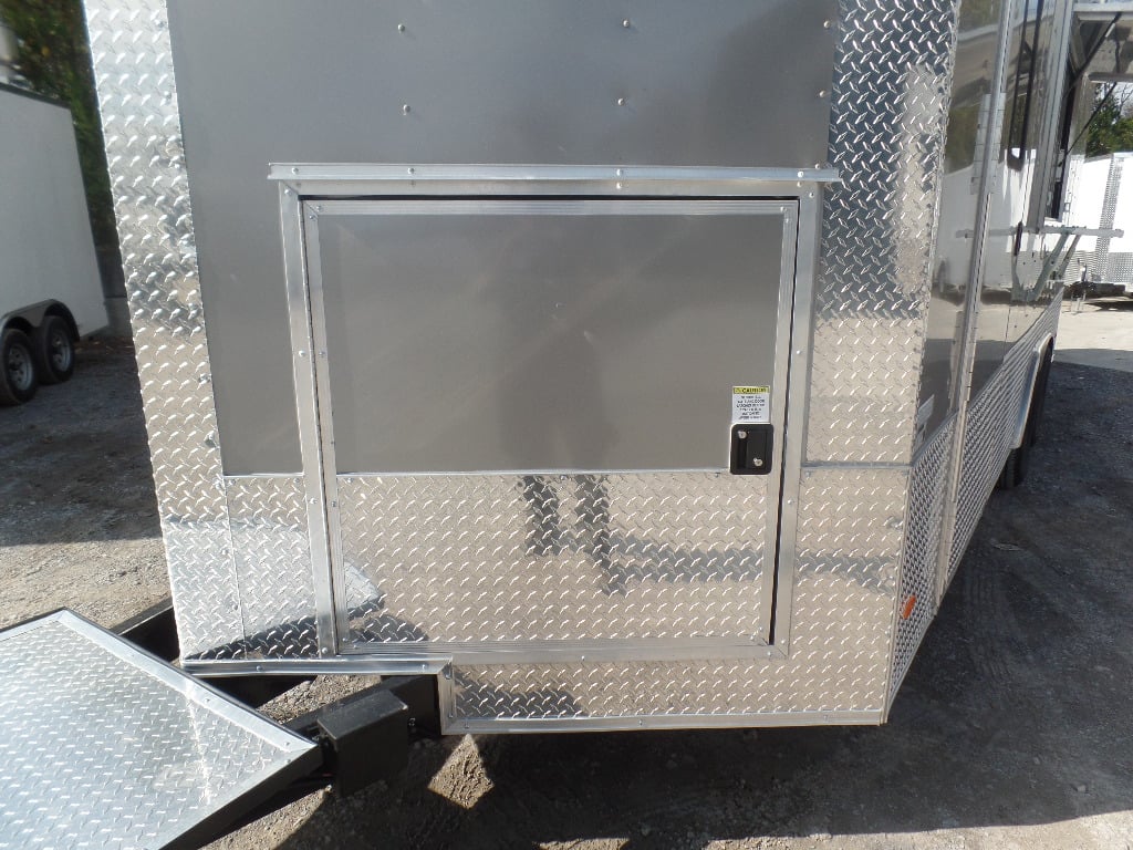 8.5' x 20' Light Pewter Vending Concession Food Trailer