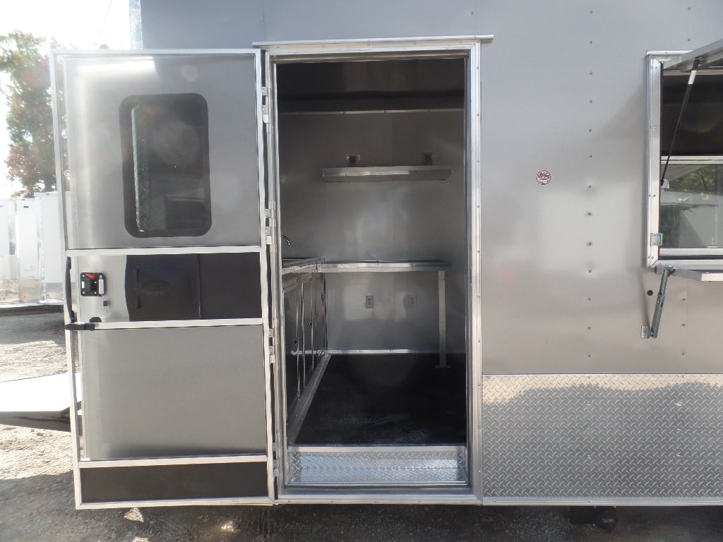 8.5' x 20' Light Pewter Vending Concession Food Trailer