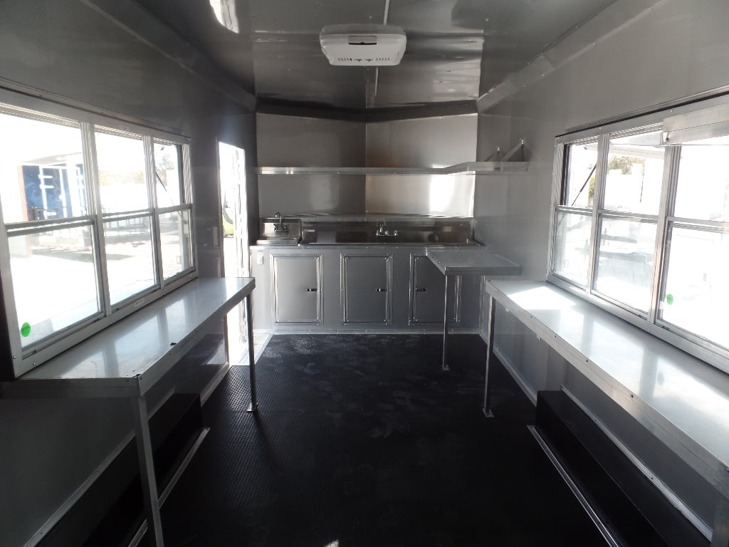 8.5' x 20' Light Pewter Vending Concession Food Trailer