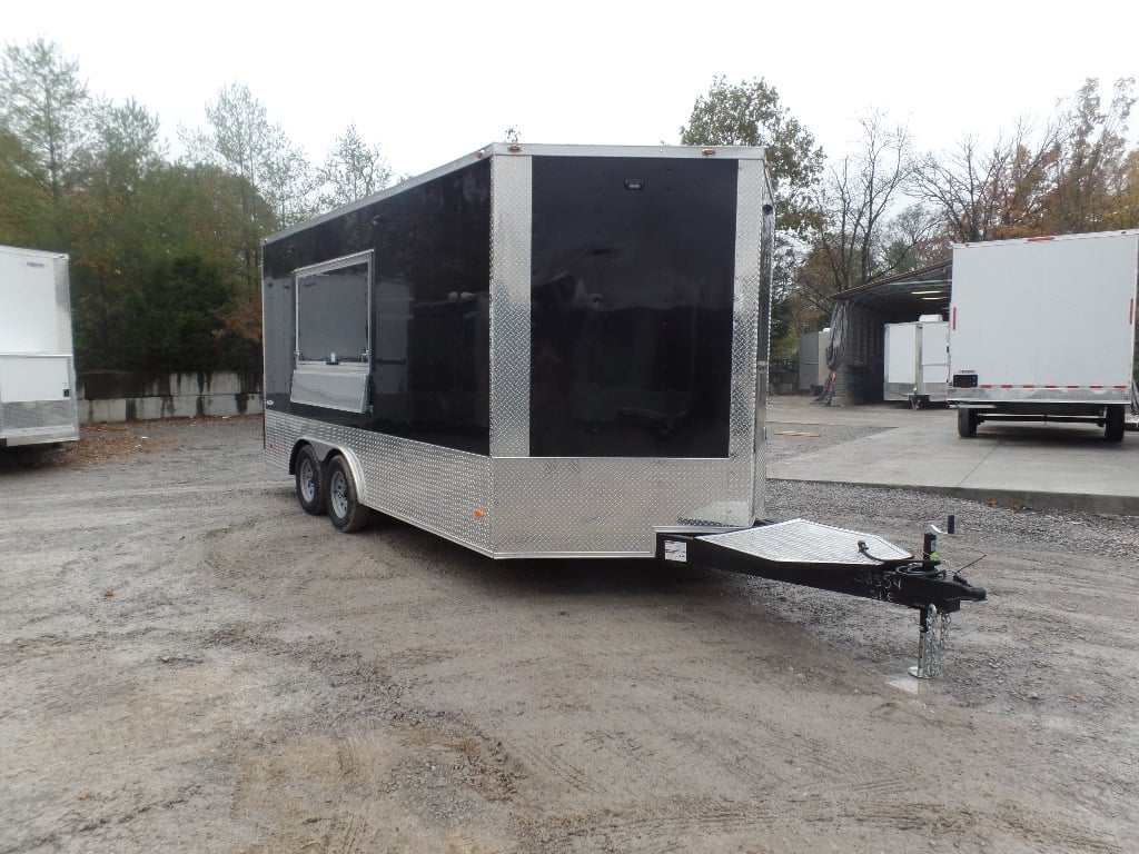 8.5' x 16' Black Event Catering Concession Food Trailer