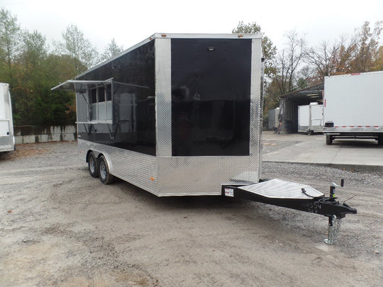 8.5' x 16' Black Event Catering Concession Food Trailer