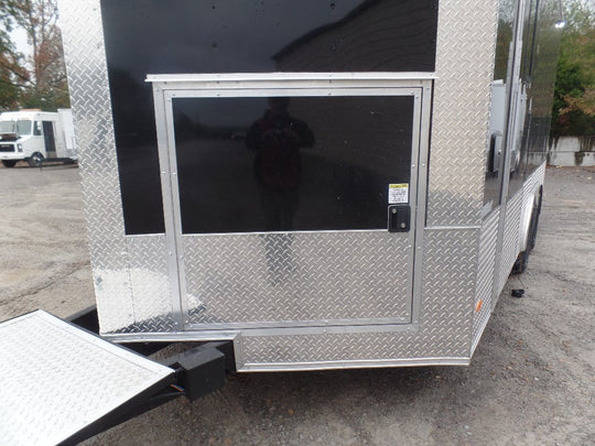 8.5' x 16' Black Event Catering Concession Food Trailer