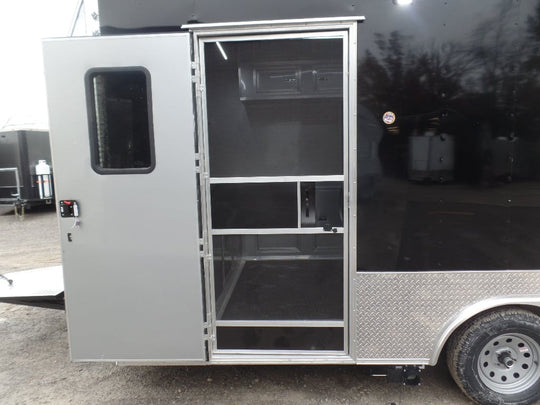 8.5' x 16' Black Event Catering Concession Food Trailer