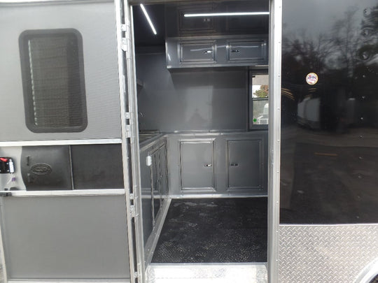 8.5' x 16' Black Event Catering Concession Food Trailer