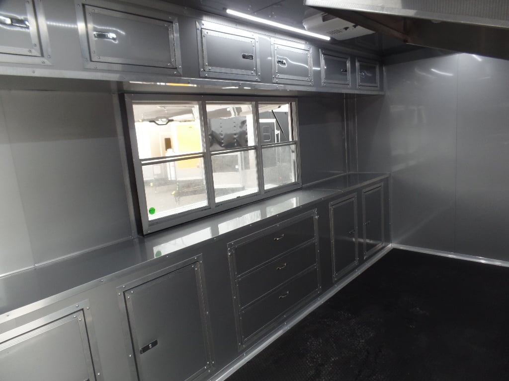 8.5' x 16' Black Event Catering Concession Food Trailer