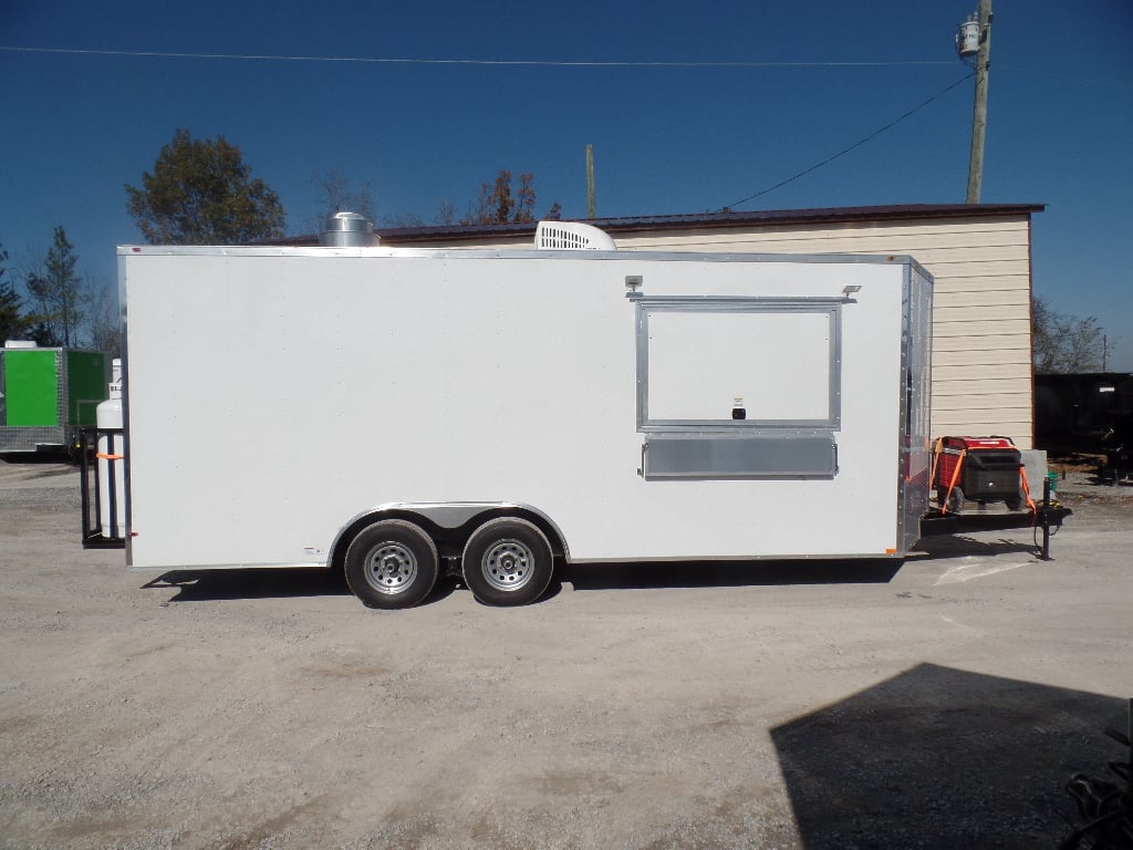 8.5' x 20' White Concession Food Trailer With Appliances