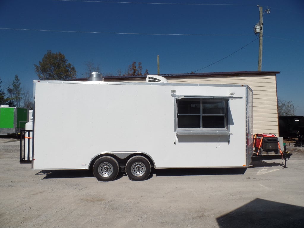 8.5' x 20' White Concession Food Trailer With Appliances