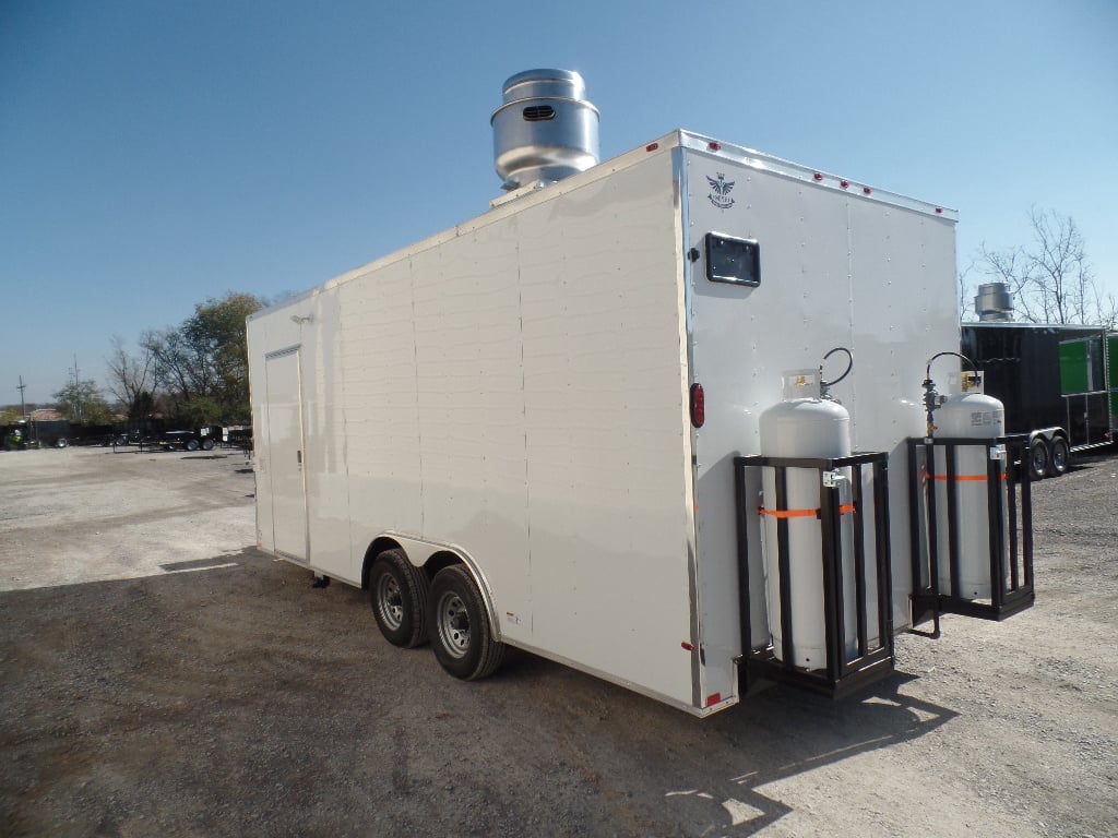 8.5' x 20' White Concession Food Trailer With Appliances