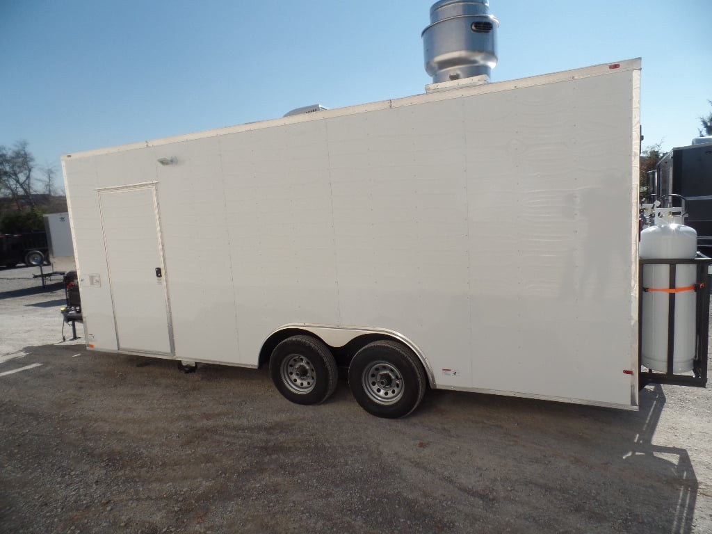 8.5' x 20' White Concession Food Trailer With Appliances