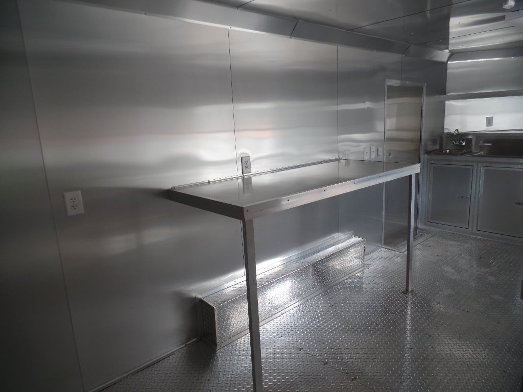 8.5' x 18' Concession Trailer White Food Event Catering