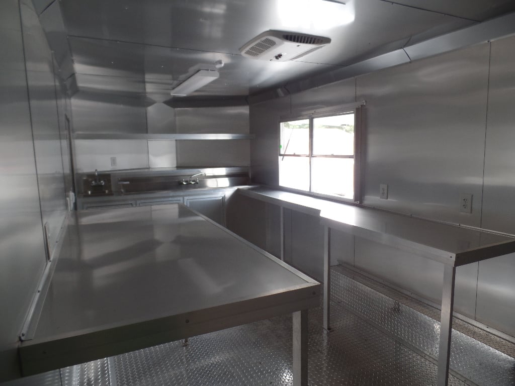 8.5' x 18' Concession Trailer White Food Event Catering