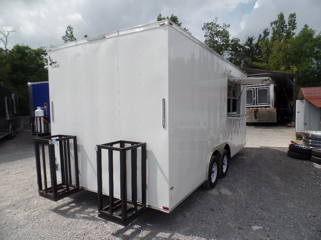 8.5' x 18' Concession Trailer White Food Event Catering