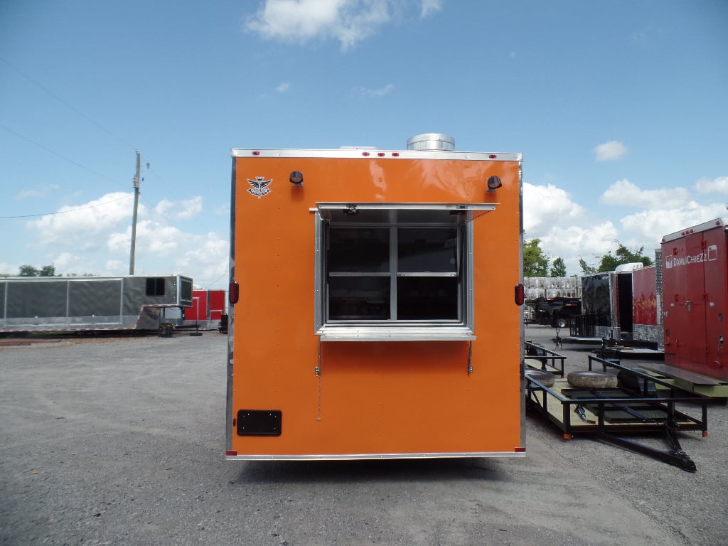 Concession Trailer 8.5' x 16' Orange Food Event Catering