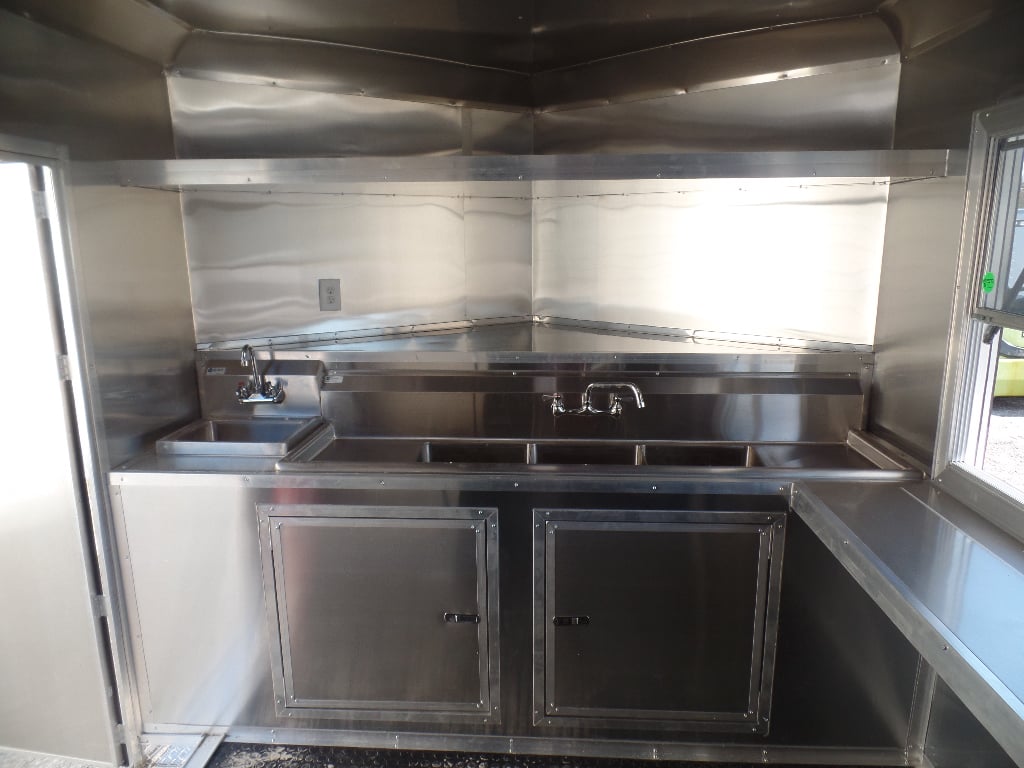 8.5' x 20' White Concession Food Trailer With Appliances