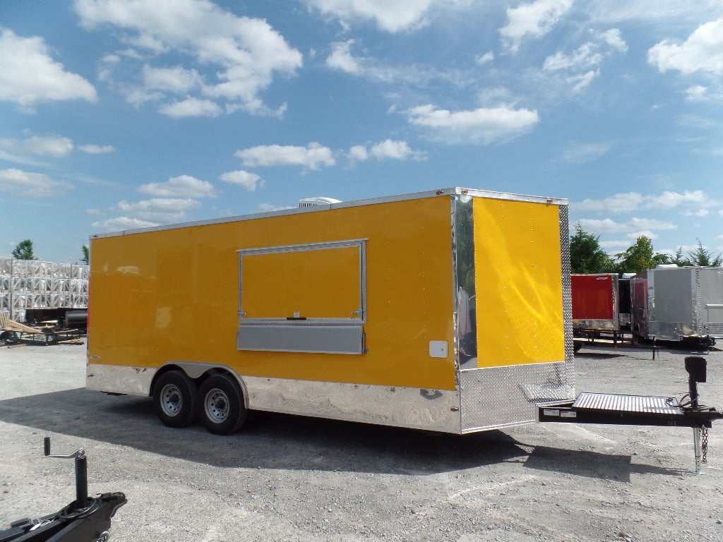 8.5' x 20' Concession Food Trailer Yellow Event Catering