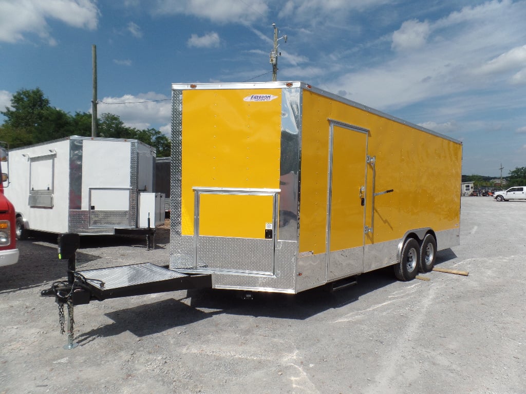 8.5' x 20' Concession Food Trailer Yellow Event Catering