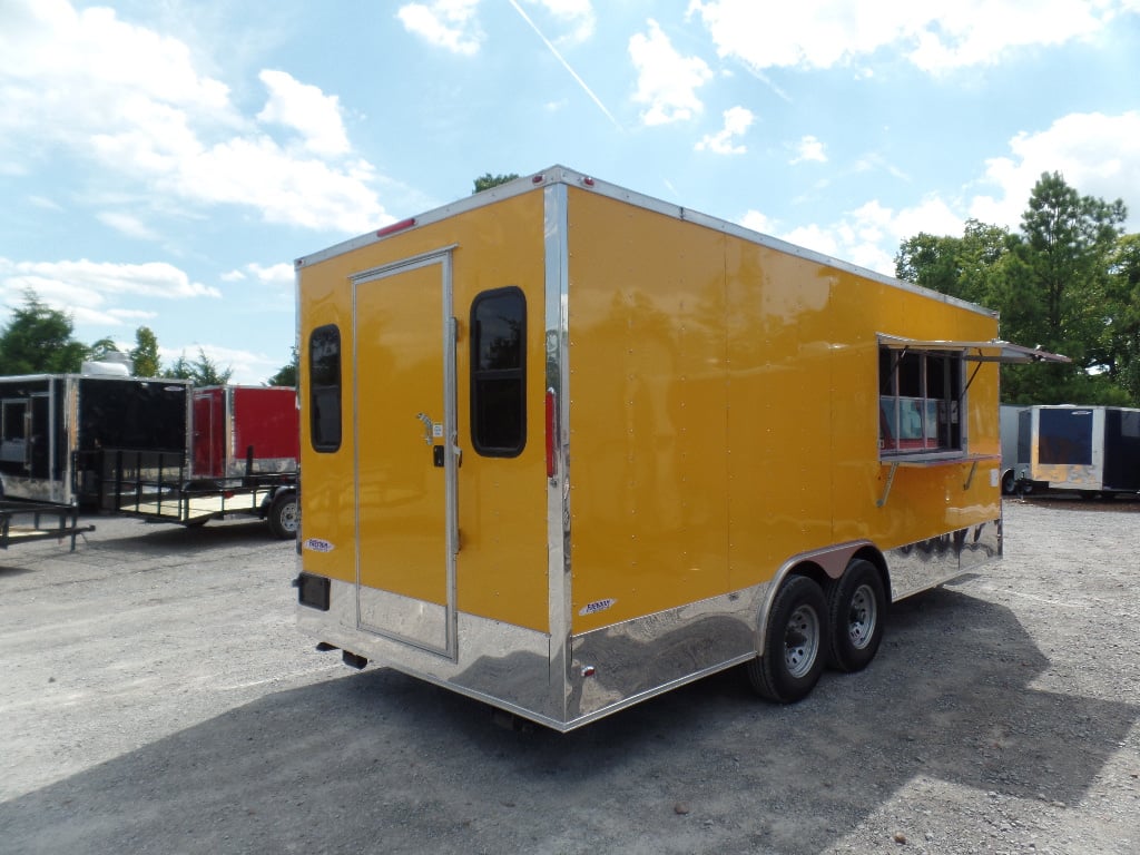 8.5' x 20' Concession Food Trailer Yellow Event Catering