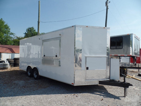 Concession Trailer 8.5' x 20' White Food Event Catering