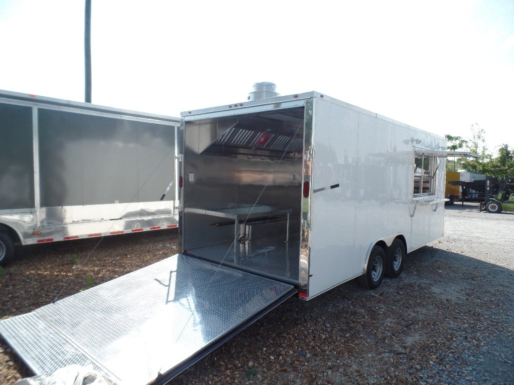 Concession Trailer 8.5' x 20' White Food Event Catering